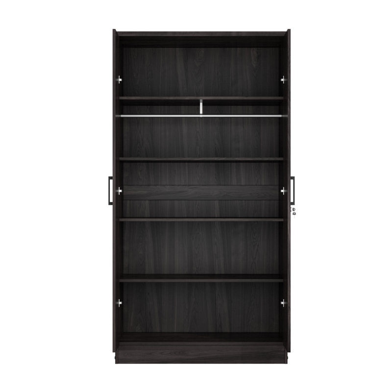Armoire en bois manufacturé Schriver Harmony, Tabac