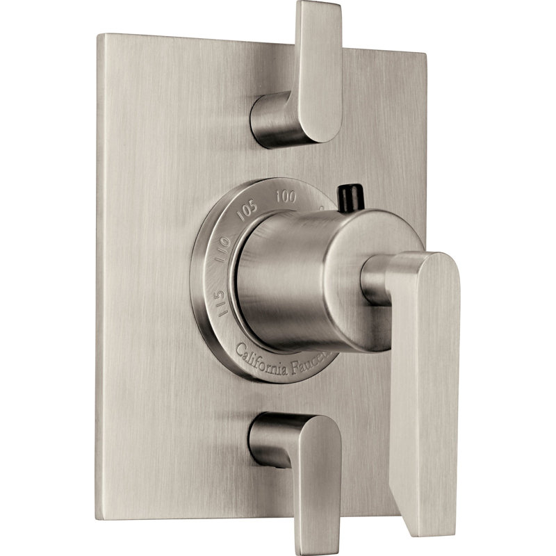 Rincon Bay 2.0 GPM Styletherm 0.5" Thermostatic Shower System with Handshower Hook and Tub Spout, Satin Nickel