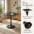 24" Modern Round Pedestal Dining Table with Heavy-Duty Steel Base, Mid-Century Small Bistro Kitchen & Accent Coffee Table