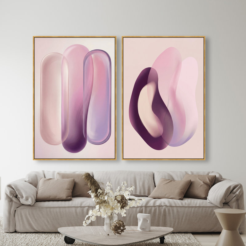 Berry Love Set Set by Oliver Gal, 32"H x 22"W, Gold Floater Frame