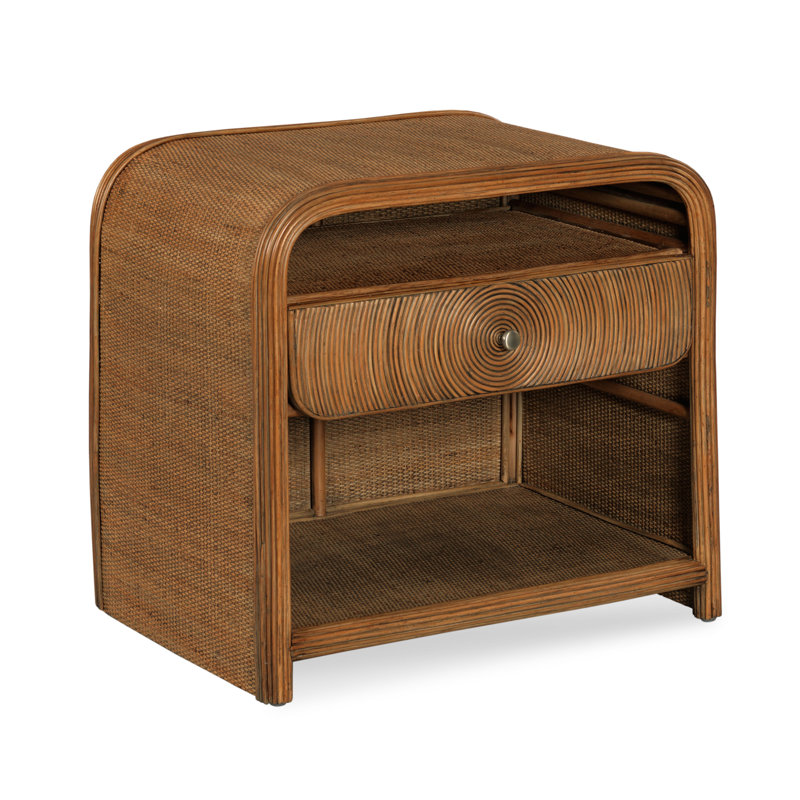 1 - Drawer Solid Wood Nightstand, Bali