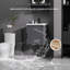 Meuble-lavabo 16 po avec lavabo en céramique et porte d'armoire à fermeture en douceur, fixation murale flottante, bonde escamotable, siphon en P inclus (sans robinet), K1 (incluant A +)-256751019-256751020