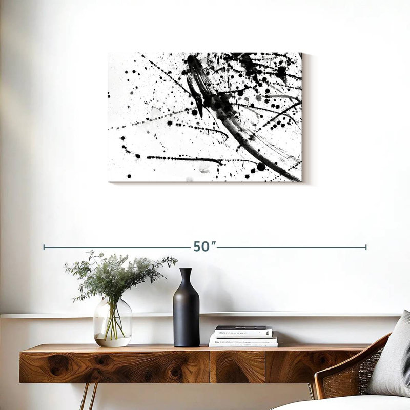 Avery Abstract Black And White, 20" H x 30" W