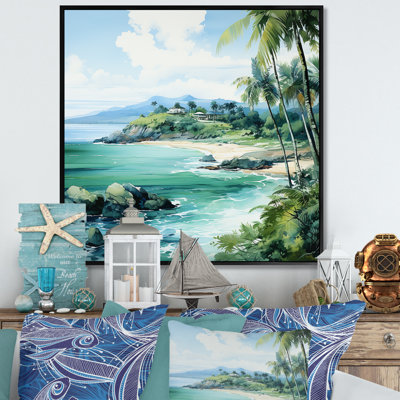 Tropical Beach Escape 2 - art mural bord de mer tropical