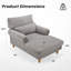 Chaise longue rembourrée avec dossier réglable