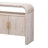 4-door Elegant Console Table With Natural Embossed Texture, Curved Edge And Metal Handles-1869944456