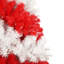 Arbre de Noël artificiel 6 pi avec 300 lumières à DEL blanc chaud, 904 branches pliables, rouge - aspect bonbon pour arbre de décoration festive, 6 pieds de haut, flexible et style maison de vacances Joy