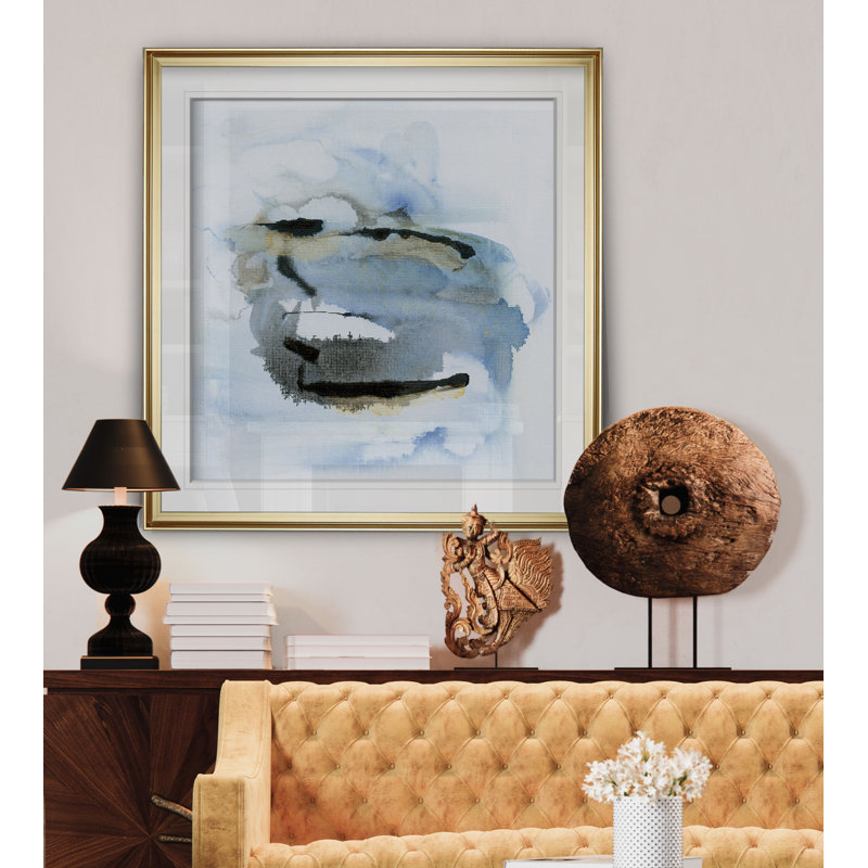 «Cool Water II», reproduction d'impression encadrée, H 27 po x l 27 po x P 1,5 po, Encadrement doré