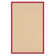 Nannette Handmade Light Beige Berber with Red Cotton Border Area Rug