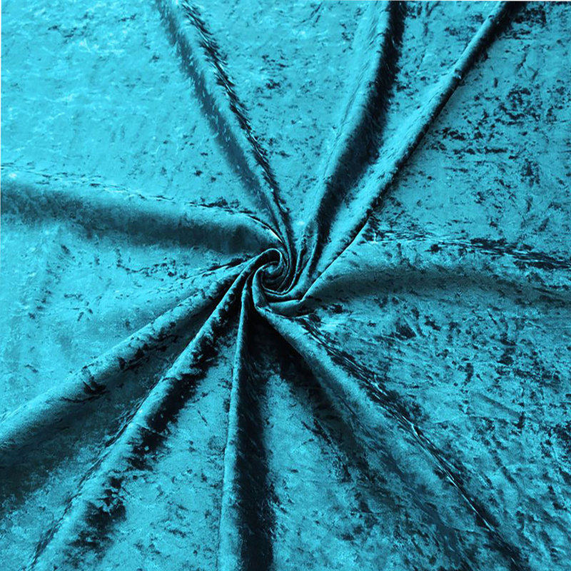 Arbury Upholstered Headboard, Double (4'6), Aqua, Crushed Velvet