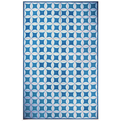 Hand Hooked Wool Geometric Area Rug