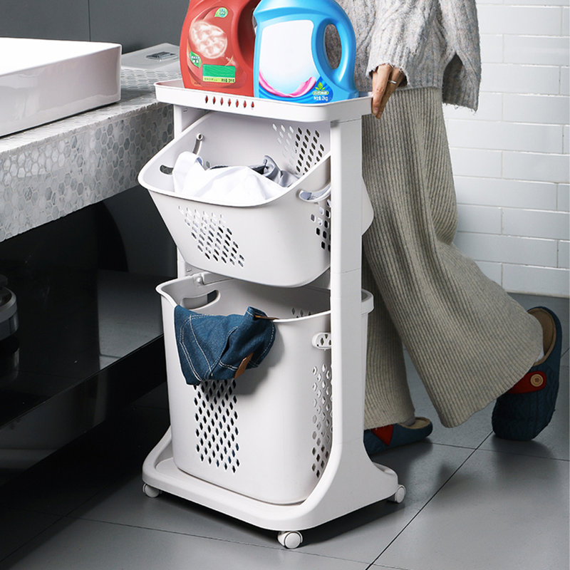 Plastic Rolling Laundry Sorter