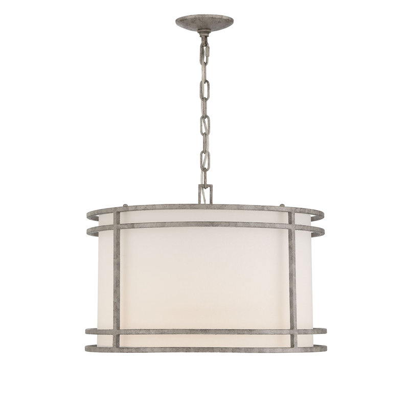 Luminaire suspendu cylindrique à abat-jour transitionnel Eudia