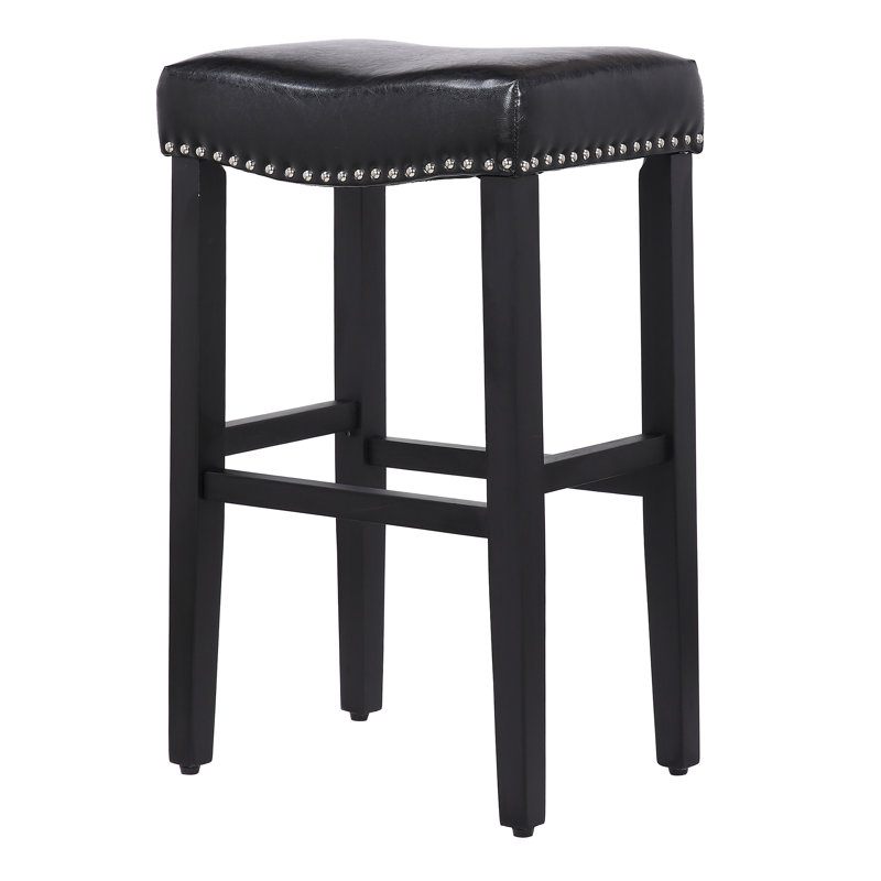 Tabouret de bar et de comptoir Jameson (ensemble de 2), Tabouret de bar (siège d'une hauteur de 29 po), Gris / noir, 2