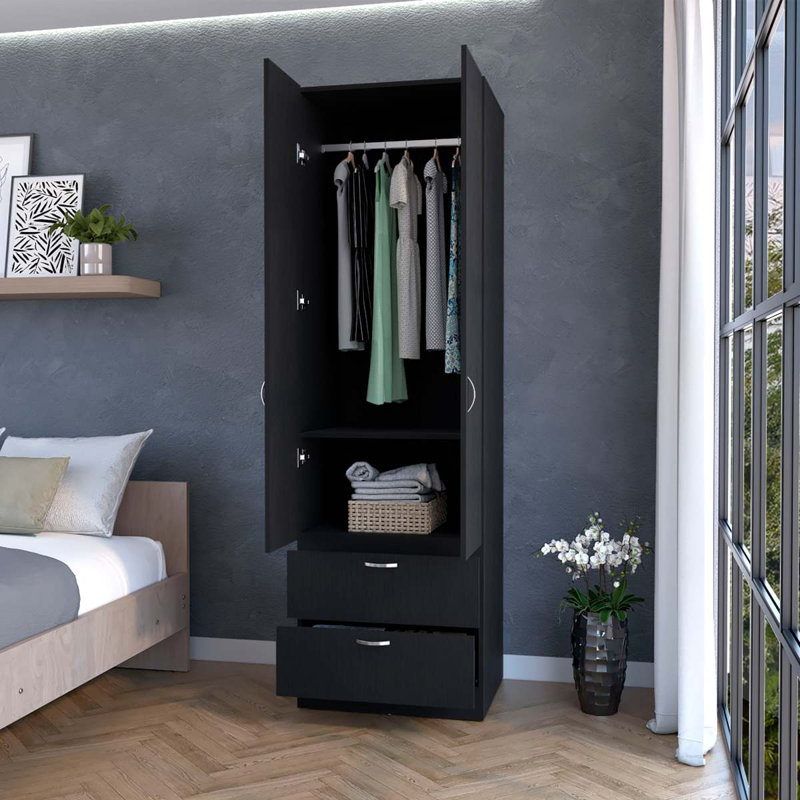 Armoire à 2 tiroirs, Black