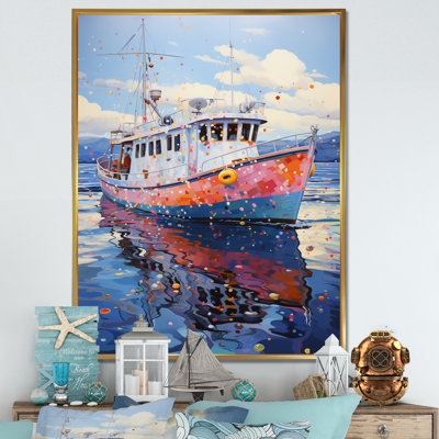 Pêche, bateau crabe d'Alaska - bateau côtier, art mural