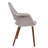 Robelmont Set of 2 Dining Chairs - Mid-Century Modern Upholstered Armchairs with Dark Wood Legs - Kitchen & Dining Room Accent Chairs-2130653504-2113300258