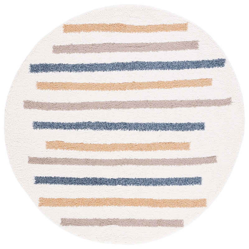 Tapis à poils longs Calico Performance, Rond 6 pi 7 po