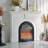 White Solid Wood Freestanding Fireplace
