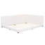 Lit double tapissier pleine grandeur avec ports et élément de chambre à coucher élégant avec système de lattes beige-1166656437-1166656436
