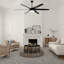 Ventilateur de plafond intérieur mat à 6 vitesses avec lumière intégrée et télécommande-207207355