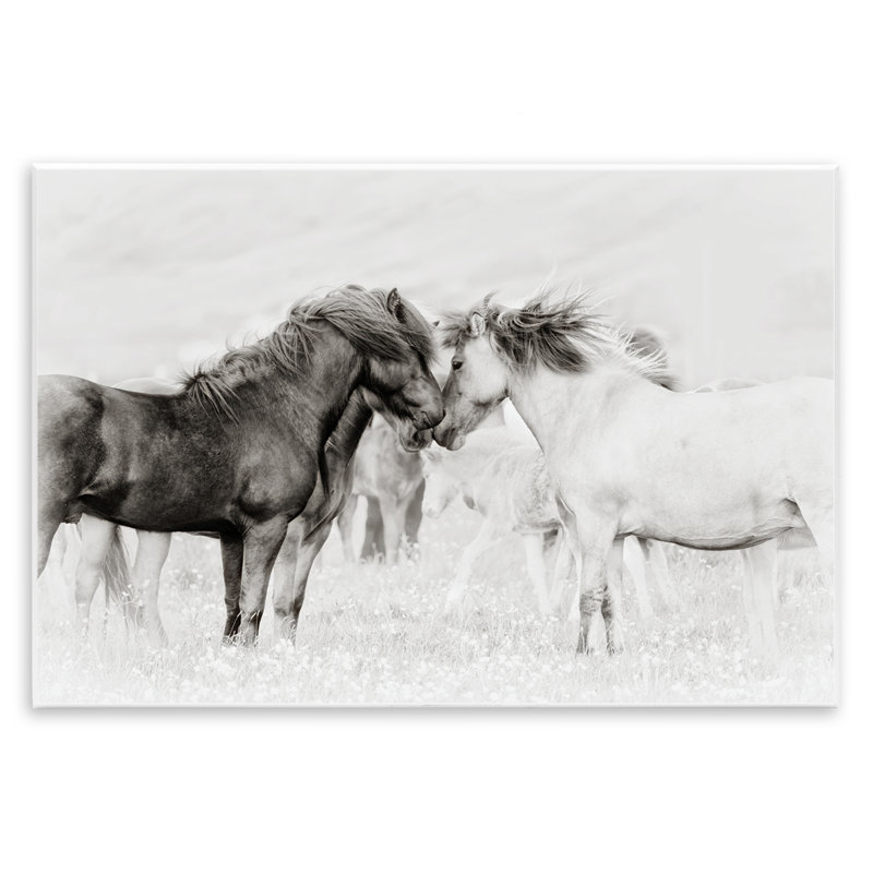 «Heartfelt Horses in Neutrals», art mural par PHBurchett, H 10 po x l 15 po