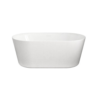 58.38'' x 31'' Freestanding Soaking Acrylic Bathtub