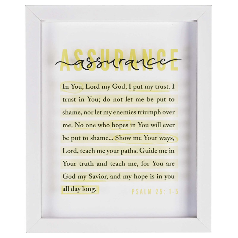 Art encadré, Psaume 25: 1-5