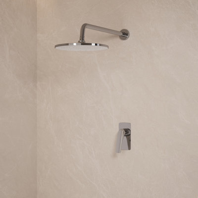 EVERSTEIN Concealed Shower System with 253 mm Rain Shower, Chrome