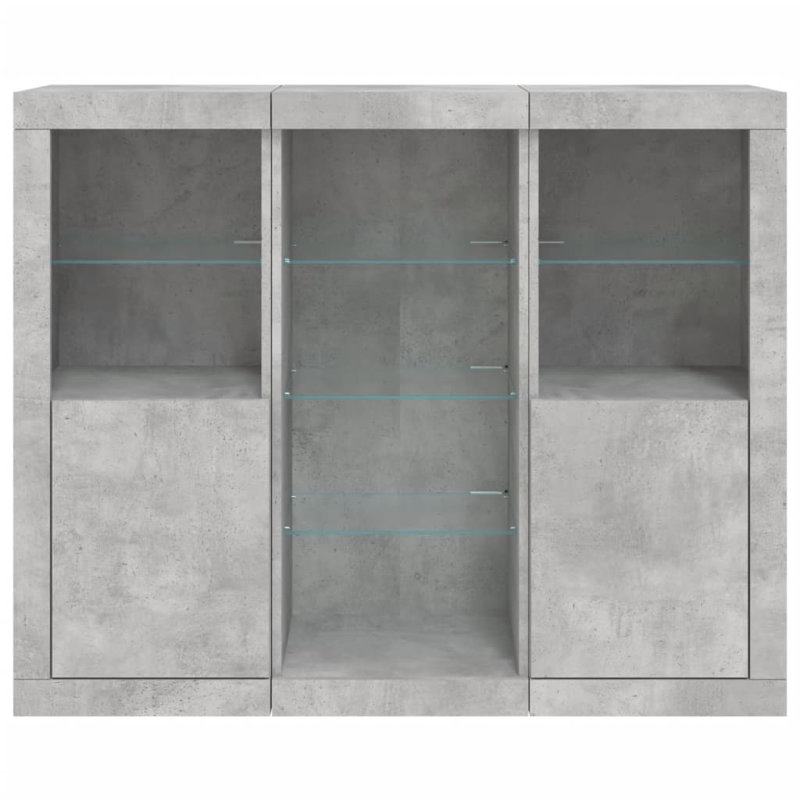 Azsa 123cm Sideboard, Concrete Grey