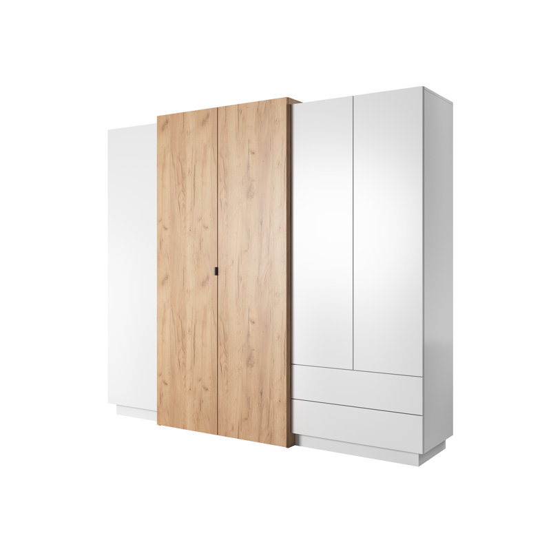 Aalivia 4 Door Manufactured Wood Wardrobe
