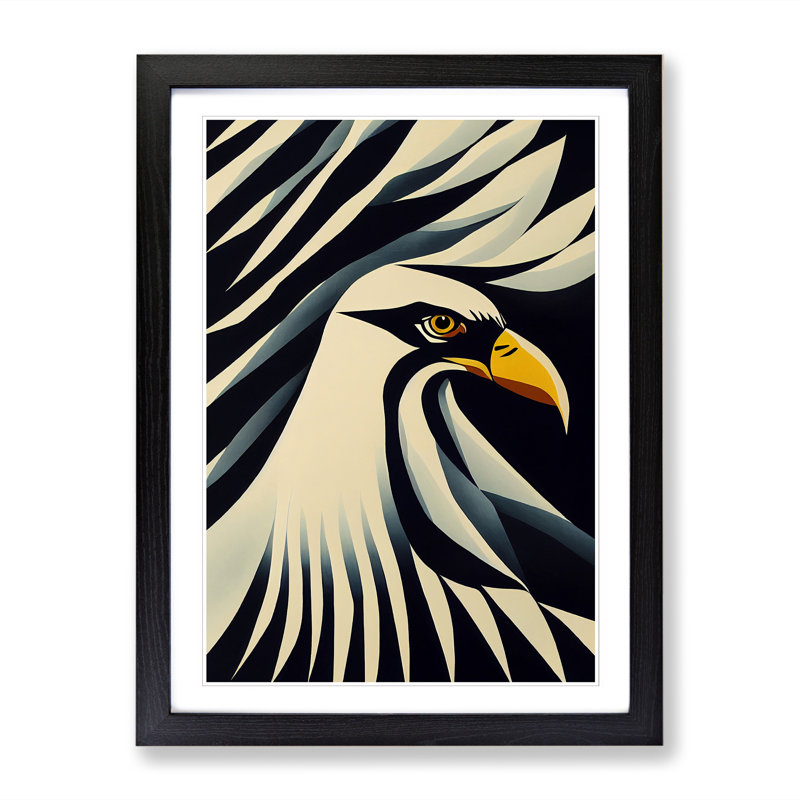 Louisville Eagle Minimalism - Wall Art, 64cm H x 46cm W x 2cm D, Walnut