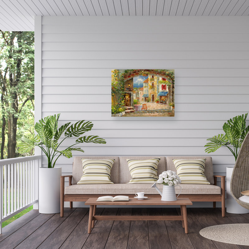 Décoration murale d'extérieur Aidan Capri Isle, L 32 po x H 24 po