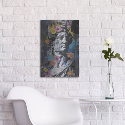 Statue grecque par Andreas Magnusson, art mural en métal