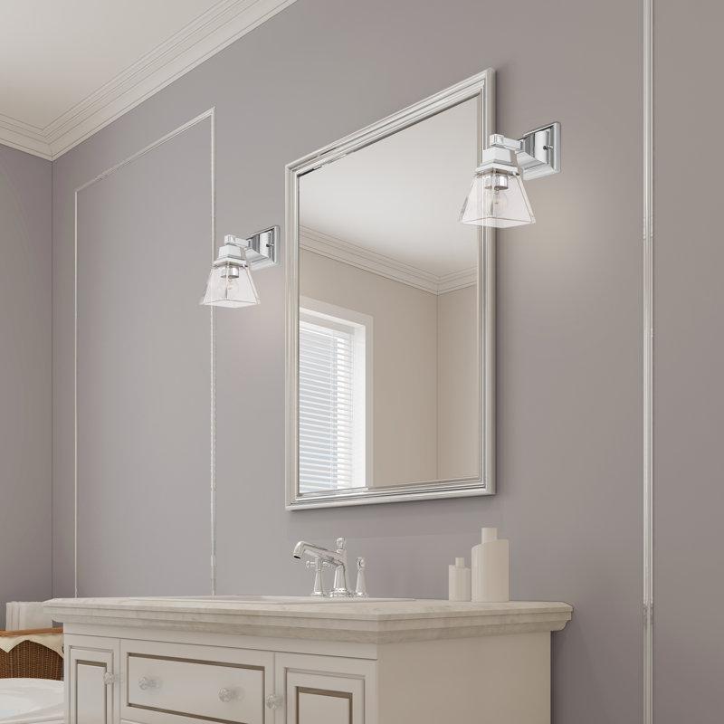 Applique murale de salle de bain 1 lumière Anfrenee, Chrome poli