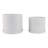 Weeda Planter Set Ceramic Raised Dot Texture Gloss Finish Indoor/Outdoor Use Set of 2 - 10", 9" White