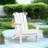 Delman High Density Polyethylene Folding Adirondack Chair With Double Cup Holder-360845515