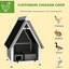 Niche pour animaux toutes saisons pour volaille, avec une double porte d'entrée et un poulailler personnalisable avec porte, une boîte amovible et un perchoir