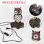 Lampe de table créative en forme de hibou avec base en résine et ampoule