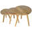 Scandinavian Solid Wood Nesting Side Table Set