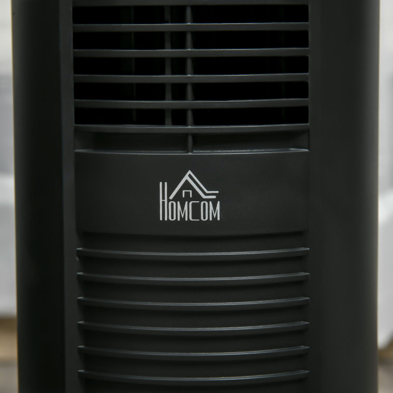 HOMCOM Freestanding Tower Fan Cooling For Bedroom With 3 Speed, 12H Timer, Oscillating, LED Sensor Panel, Remote Controller, Black