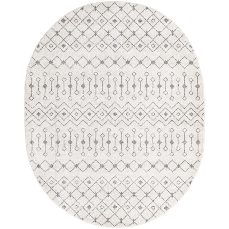 Abstract Indoor Rug, Oval 7'10" x 10'