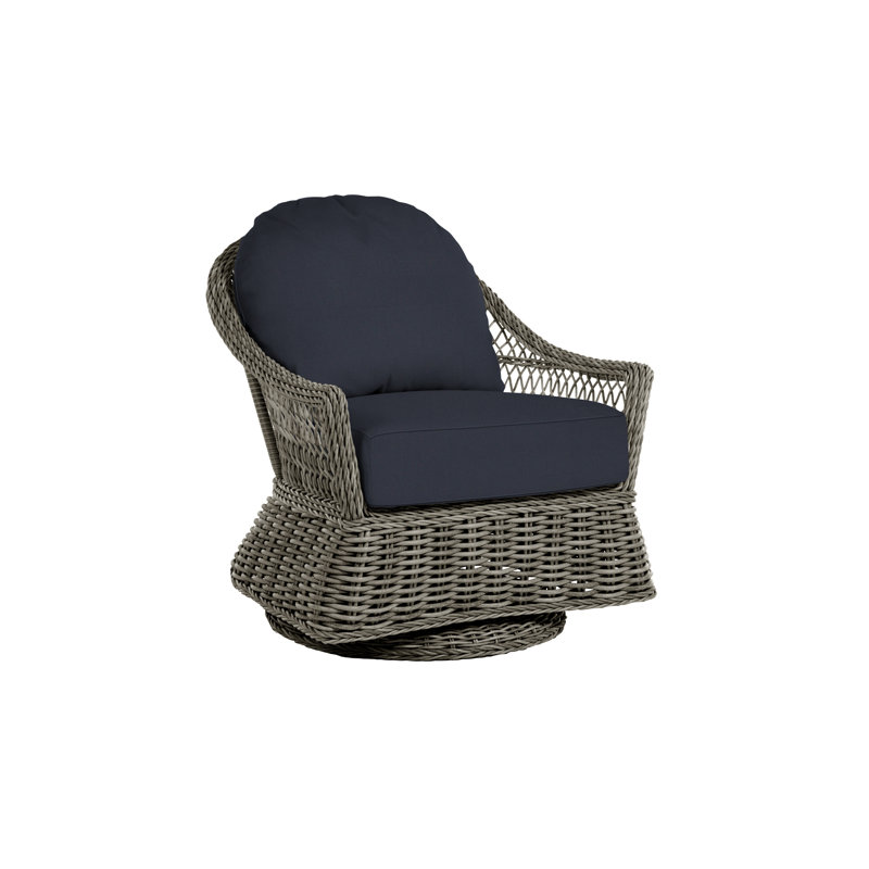 Fauteuil oscillant tissé Soho, Welt, Lin marine, Noir