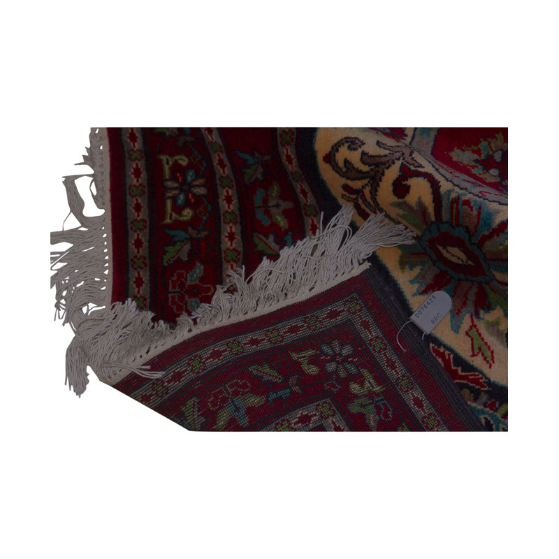 Hand-Knotted High-Quality Dark Red Area Rug