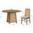 Solid Wood 47.2" Round 4-person Dining Set With Upholstered Chairs-10851457
