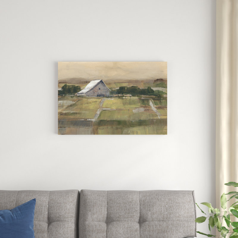 Coucher de soleil champêtre II, H 20 po x l 30 po x P 1,25 po