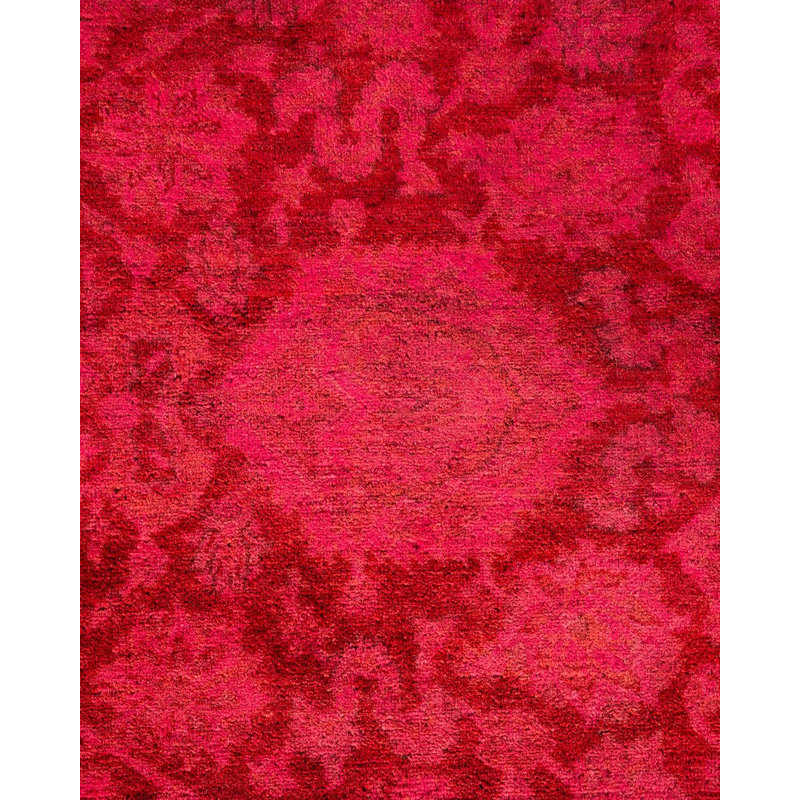 Tapis unique noué à la main Weirsky - rose Weirsky