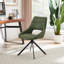 Chaise de bureau pivotante en similicuir avec accoudoirs et base stationnaire Jakavian-878900198