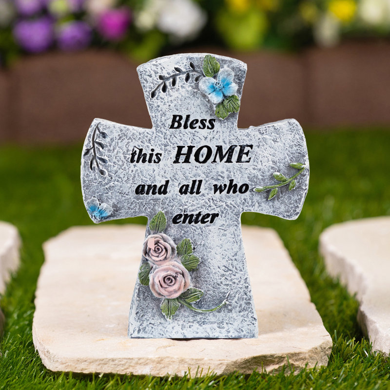 Statue Bless This Home And All Who Entrée - 6,75 po