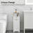 Tall Bathroom Cabinet With Removable Laundry Hamper, Tilt-Out Laundry Hamper Cabinet With Hidden Basket & Shelf, Slim Cupboard Storage Unit Tilt-Out Chest With Drawer